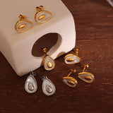 Avocado Droplet Jewelry Set Stainless Steel Accessories