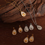 Avocado Droplet Jewelry Set Stainless Steel Accessories