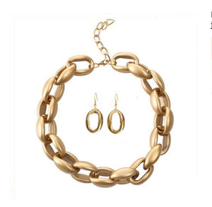Choker Necklace Set Women Wedding Bridal Jewelry Party Accessories