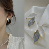 Geometric Pearl Stud Earrings for Women