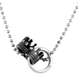 Austrian Crystal Couple Crown Necklace for Luckyrs