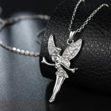 925 Sterling Silver Lucky Cupid Necklace Austrian Crystals