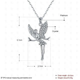 925 Sterling Silver Lucky Cupid Necklace Austrian Crystals