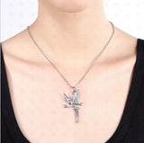 925 Sterling Silver Lucky Cupid Necklace Austrian Crystals