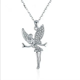 925 Sterling Silver Lucky Cupid Necklace Austrian Crystals