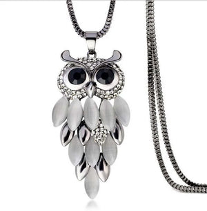 Austrian Retro Owl Choker Necklace with Crystals