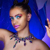 Oval Rhinestone Necklace Exaggeration Clavicalis Chain Sexy Evening Dress