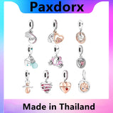 Pando Bangle S925 Beads Love Heart Pendant