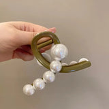 Pearl Hair Claws Clips Grip Hairpin for Women Girls Headwear