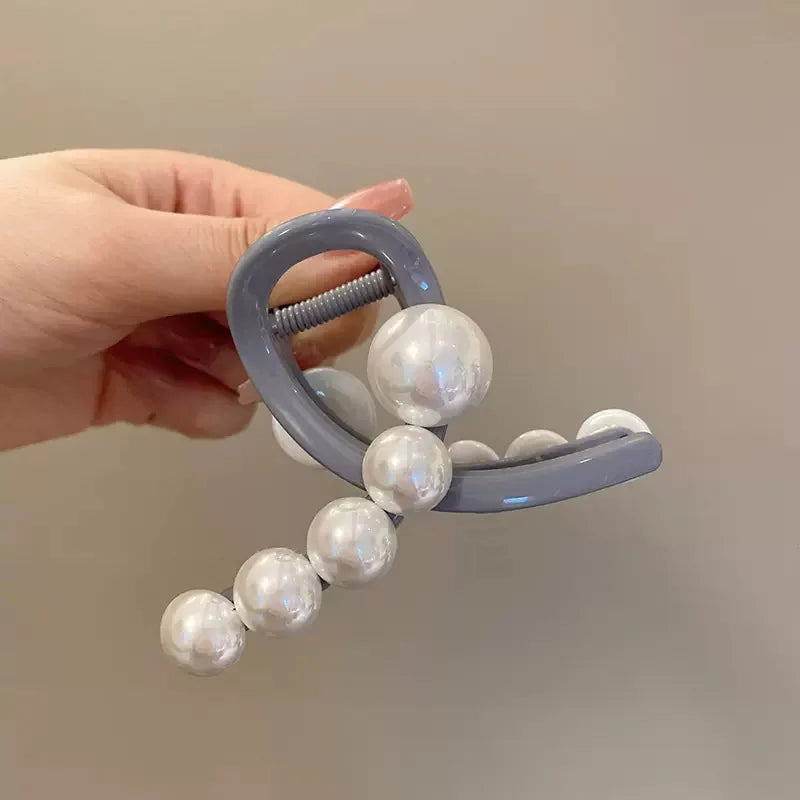 Pearl Hair Claws Clips Grip Hairpin for Women Girls Headwear