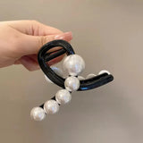 Pearl Hair Claws Clips Grip Hairpin for Women Girls Headwear