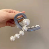 Pearl Hair Claws Clips Grip Hairpin for Women Girls Headwear