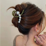 Pearl Hair Claws Clips Grip Hairpin for Women Girls Headwear