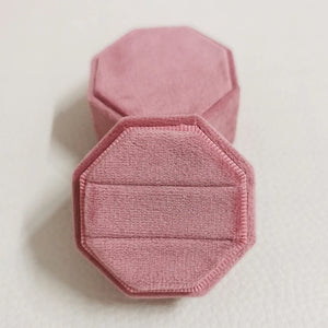 Pink Velvet Ring Earring Display Holder