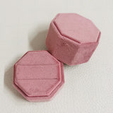 Pink Velvet Ring Earring Display Holder