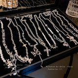 Colorful Heart Silver Plate Jewelry For Women
