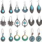 Bohemian Turquoise Retro Earrings Set