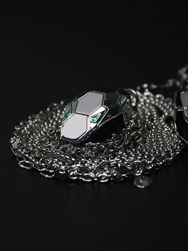 Punk Snake Head Pendant Necklace Charm - Birthday Gift