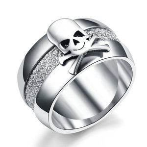 Punk Skeleton Silver Ring Men Gift Jewelry R5530