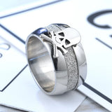 Punk Skeleton Silver Ring Men Gift Jewelry R5530