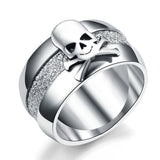 Punk Skeleton Silver Ring Men Gift Jewelry R5530