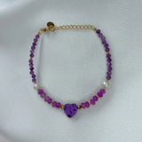 Purple Spinel Handwork Bracelet for Women Gift