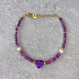 Purple Spinel Handwork Bracelet for Women Gift