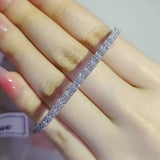 Silver Princess Bracelet Bangle for Women Anniversary Gift Jewelry