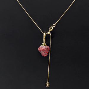 Red Little Strawberry Pendant Fresh Fruit Bag Pendant