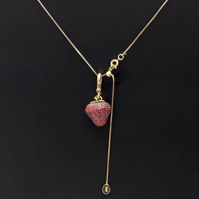 Red Little Strawberry Pendant Fresh Fruit Bag Pendant
