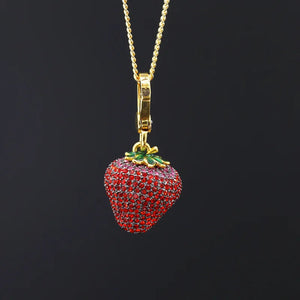 Red Little Strawberry Pendant Fresh Fruit Bag Pendant