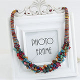 Boho Resin Choker Necklace for Women Punk Ethnic Statement Jewelry
