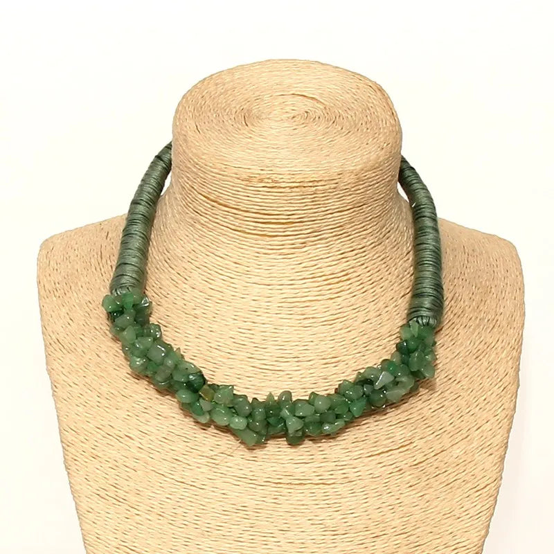 Boho Resin Choker Necklace for Women Punk Ethnic Statement Jewelry