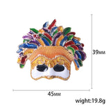 Retro Mask Brooch for Clothing Pin