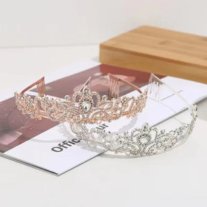 Rhinestone Crown Women's Birthday Crown Bridal Wedding Jewelry