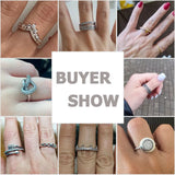 925 Silver Star Moon Zircon Rings - Wedding Engagement Jewelry