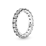 925 Silver Star Moon Zircon Ring Wedding Engagement Jewelry
