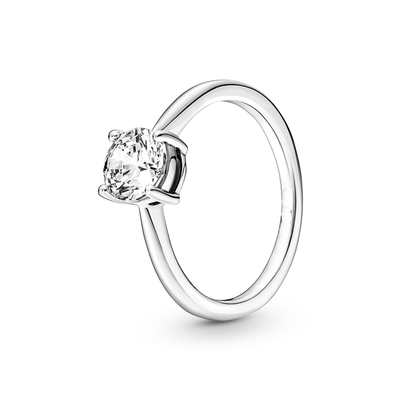 925 Silver Star Moon Zircon Ring Wedding Engagement Jewelry