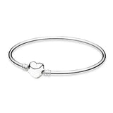 S925 Silver Heart Chain for Pando Bracelet DIY Jewelry