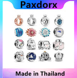 Rose Crown Beads Schoolbag Car Charms for Pando Bangle Bracelet