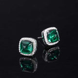 S925 Green Treasure Sugar Tower Diamond Set Pendant Necklace
