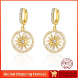 S925 Silver Eight-point Star Ear Jewelry Drop Earrings
