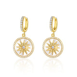 S925 Silver Eight-point Star Ear Jewelry Drop Earrings