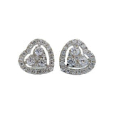 S925 Silver Heart Earrings, Personality Design