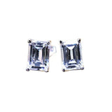 S925 Silver Diamond Square Zircon Earrings