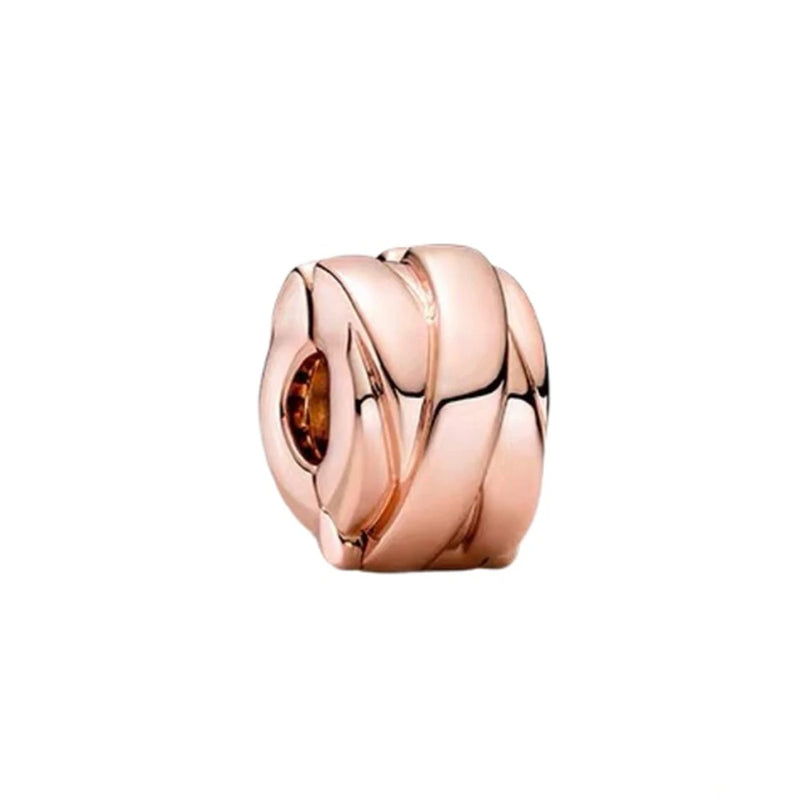 Sterling Silver Pig Safety Chain Charm Bead for Pandora Bracelet