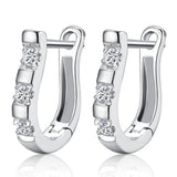 S925 Silver Zircon U Earrings Women's Jewelry