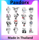 S925 Owl Panda Beaded Heart Charm Bracelet