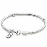 S925 Crown Pan Charm Bracelet Flower Heart Clasp Bangle