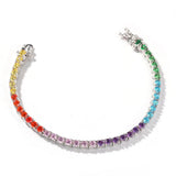 Colorful CZ Tennis Bracelet Classic Chain for Women